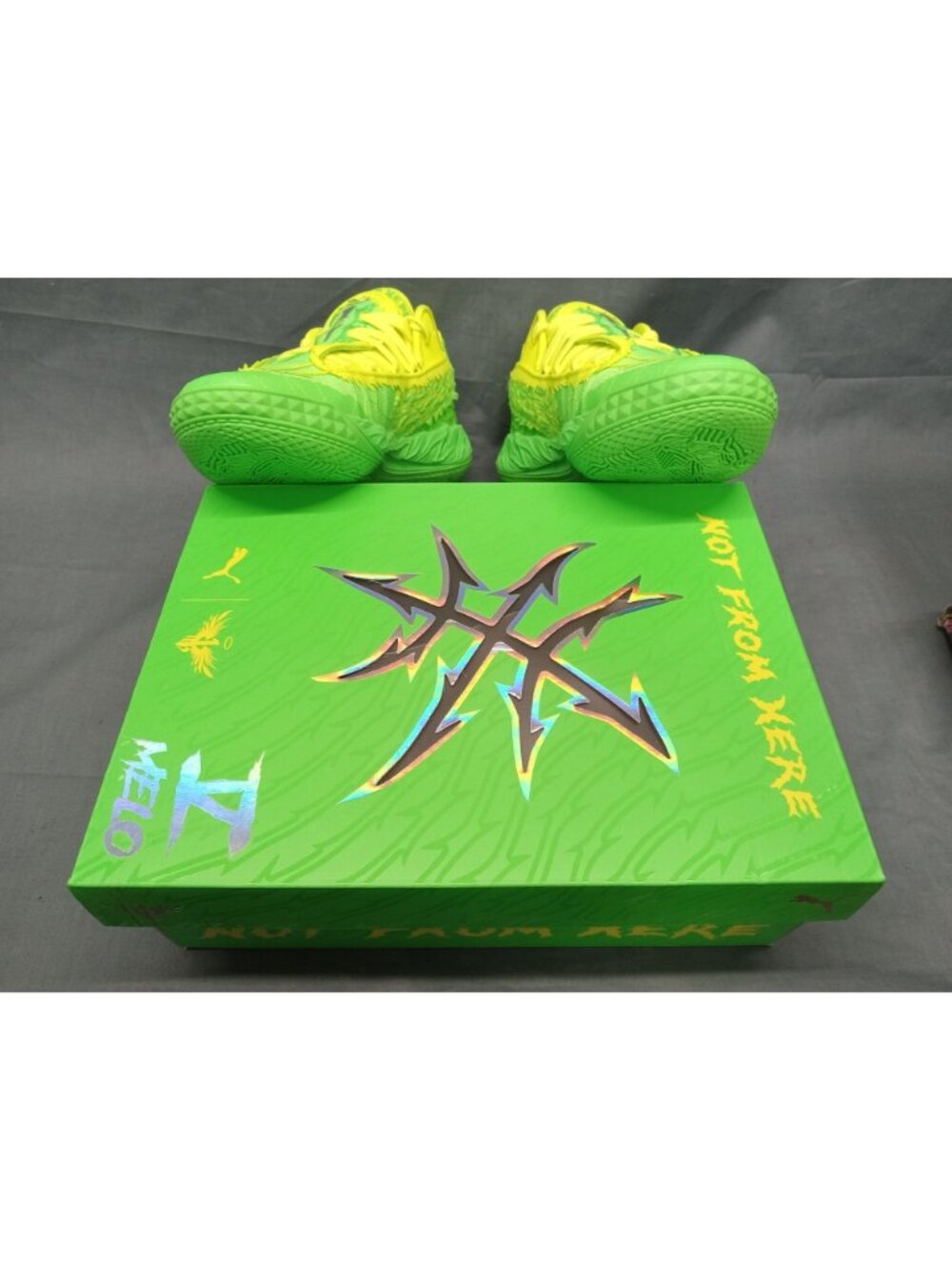 Puma LaMelo Ball MB.05 'Flourish' Sneaker Green Yellow Boys Size 4.5 NEW IN BOX! - Picture 12 of 12